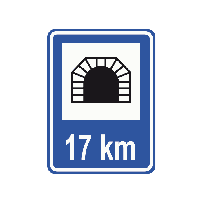 L13 - Tunel drogowy znak drogowy