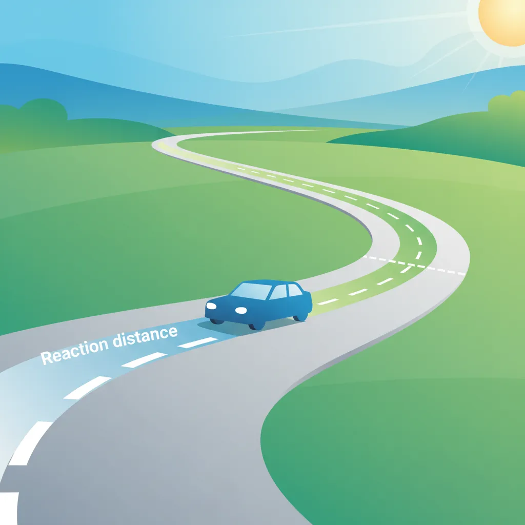 Illustration for the theory topic Speed & Stopping Distance