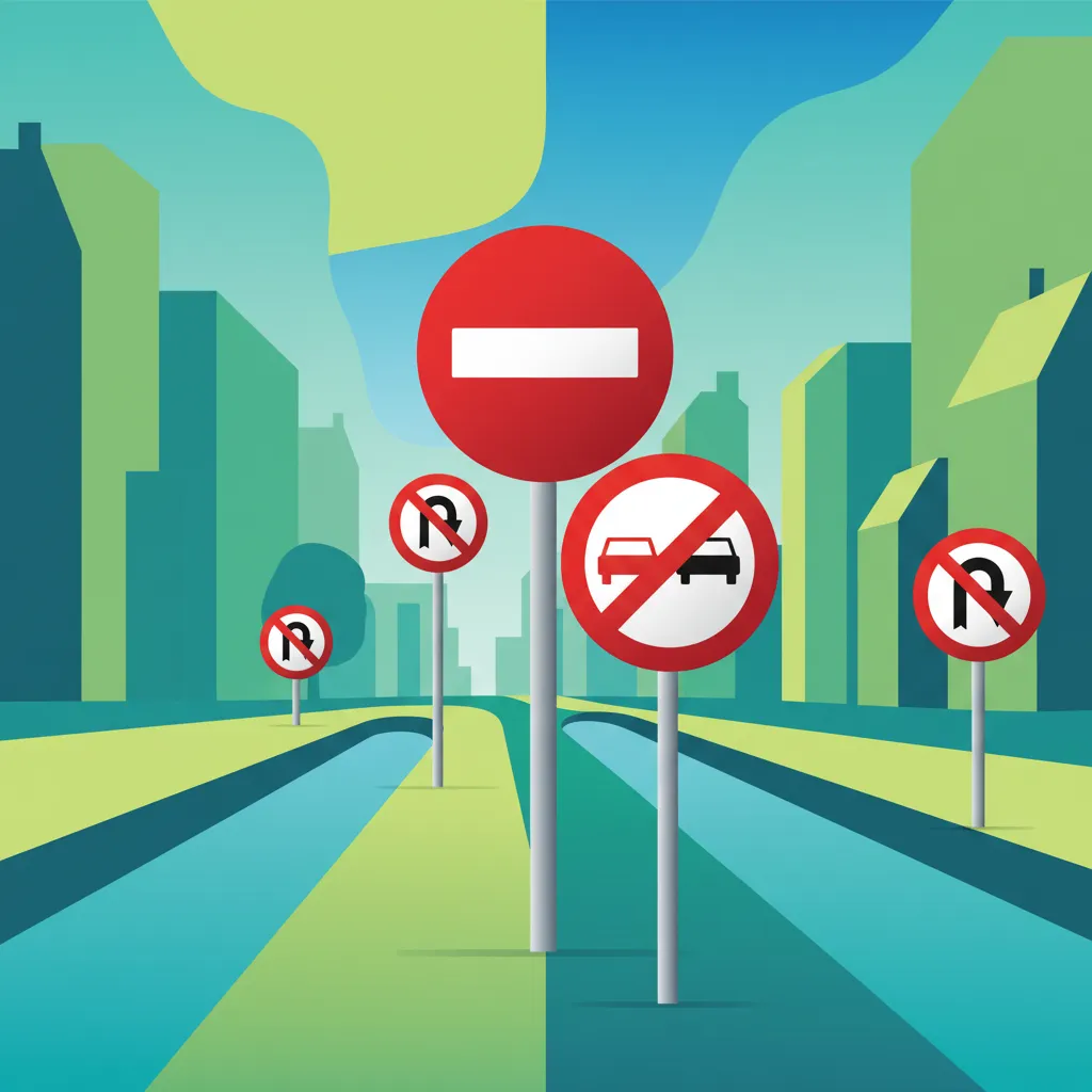 Illustration for the theory topic Prohibition Signs Explained