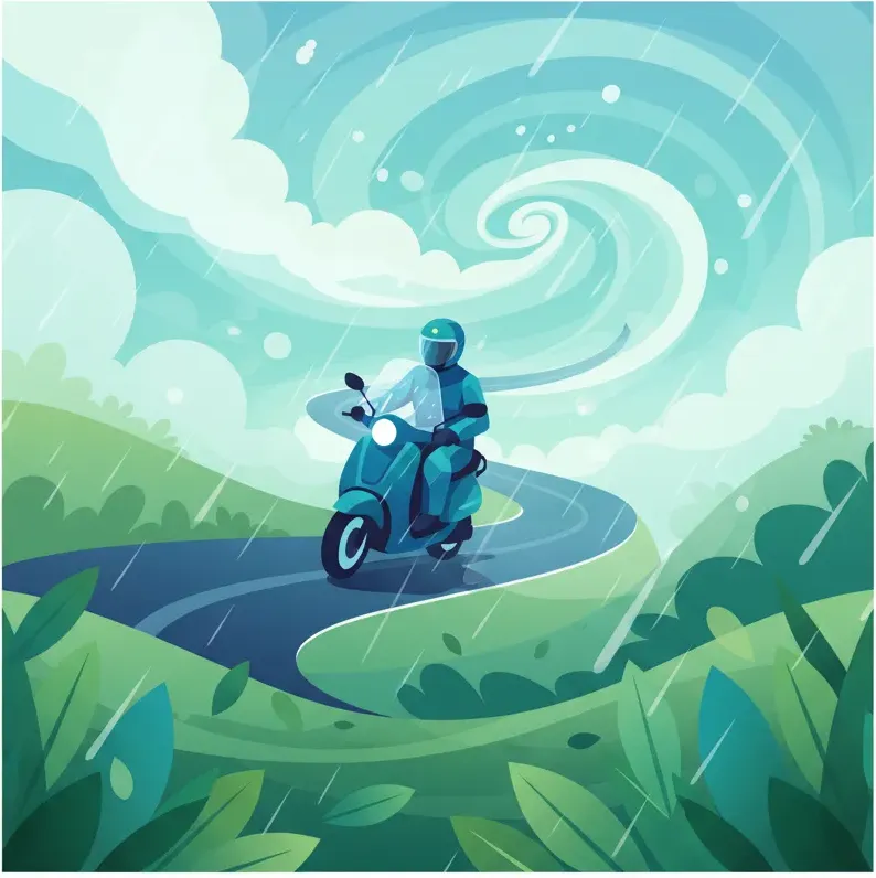 Image for the Weather, Visibility & Night Riding learning unit