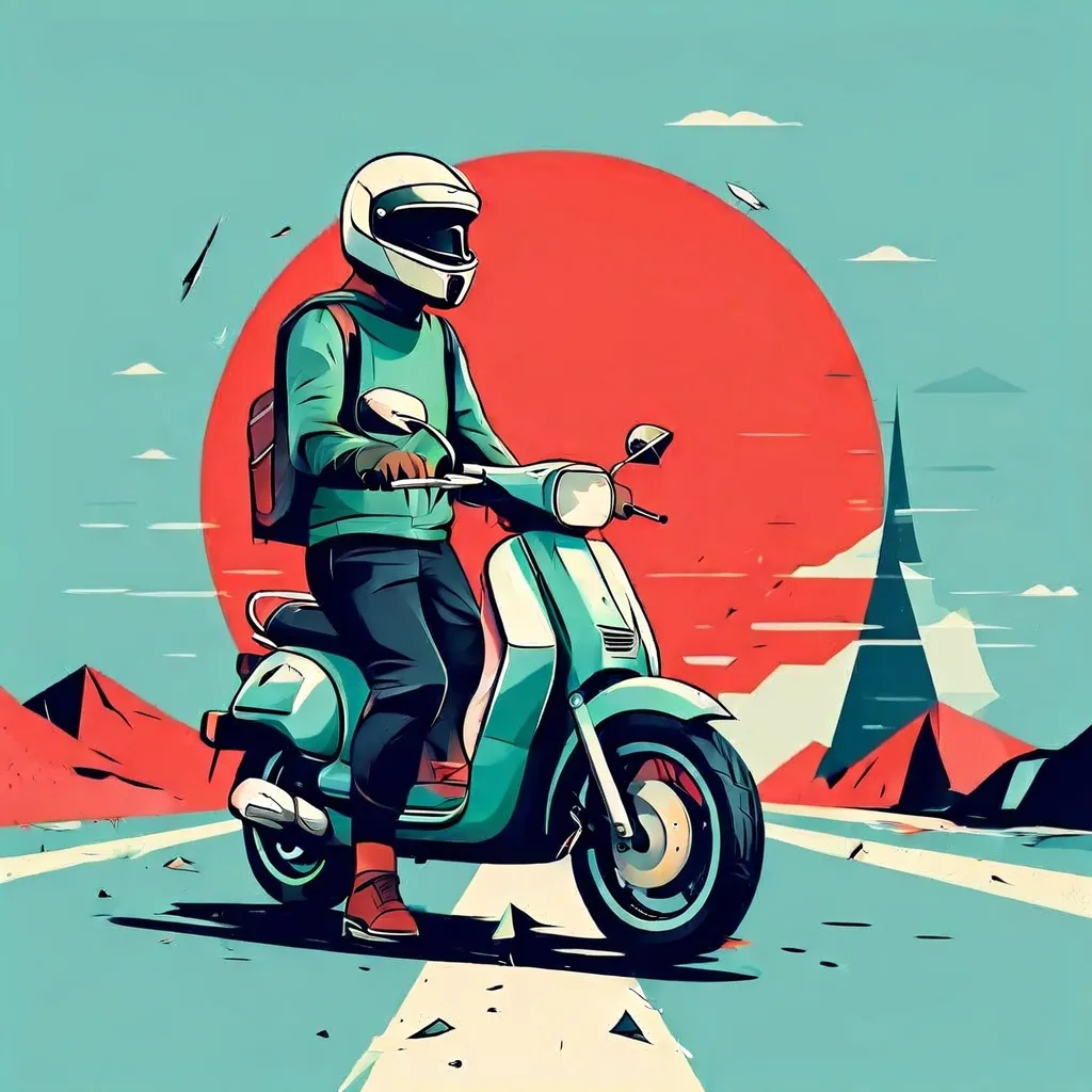 Moped Breakdown and Accident: Safety Steps and Warning Triangle Placement in the Netherlands