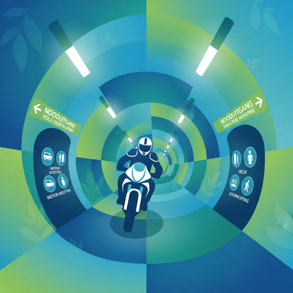 Normas de seguridad en túneles para motocicletas para el examen teórico de conducir holandés