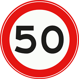 A1 - Maximum Speed road sign