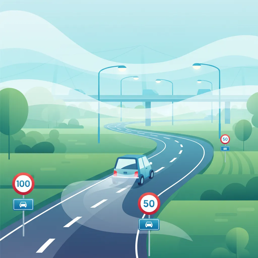 Illustration for the theory topic Speed Limits