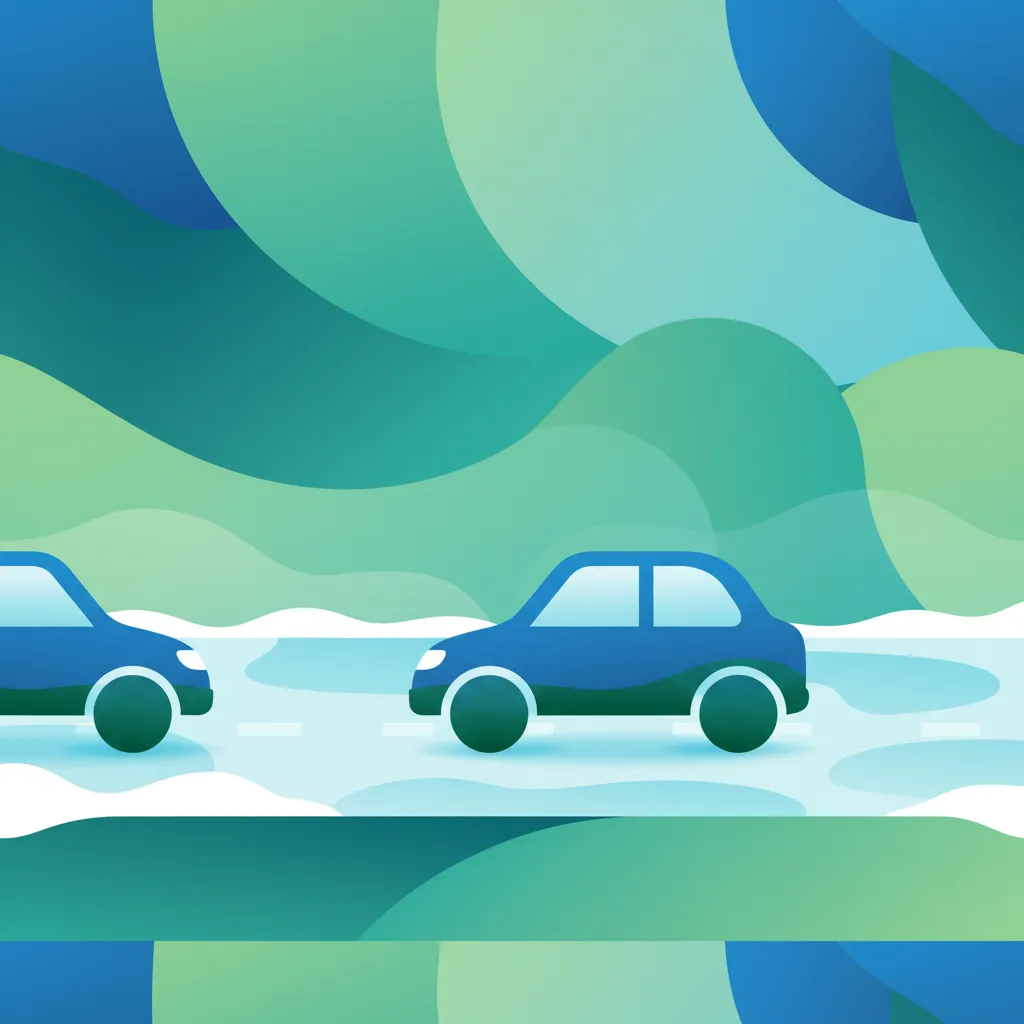 Illustration for the theory topic Snow & Ice Driving